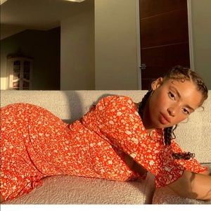 Urban Outfitters Dress Forum Smocked Sleeve Dress